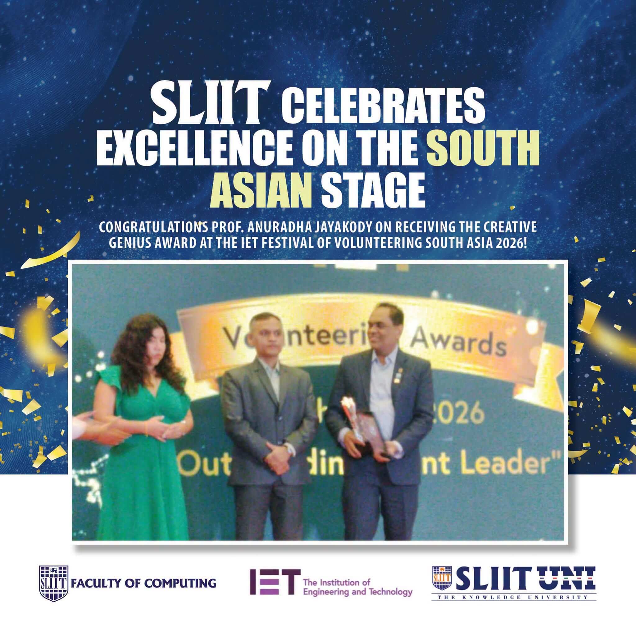 Prof. Anuradha Jayakody Honoured with Creative Genius Award at IET Fes...