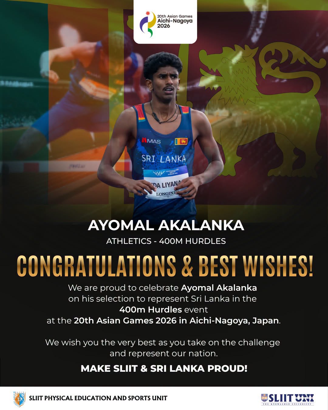 SLIIT Pride on the International Stage: Ayomal Akalanka Selected for 2...