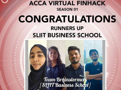 SLIIT Business School secures runner-up at ACCA Virtual Finhack 2023