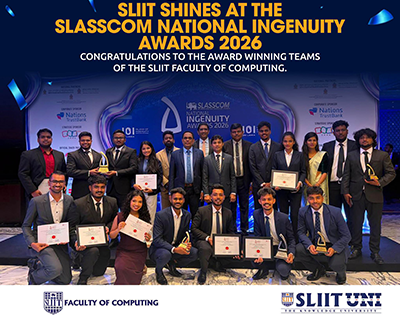 SLIIT shines at the SLASSCOM National Ingenuity Awards 2026.